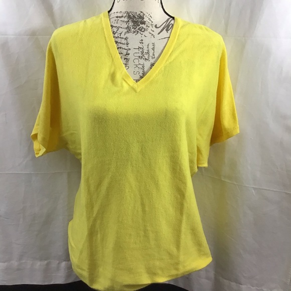 yellow batwing top